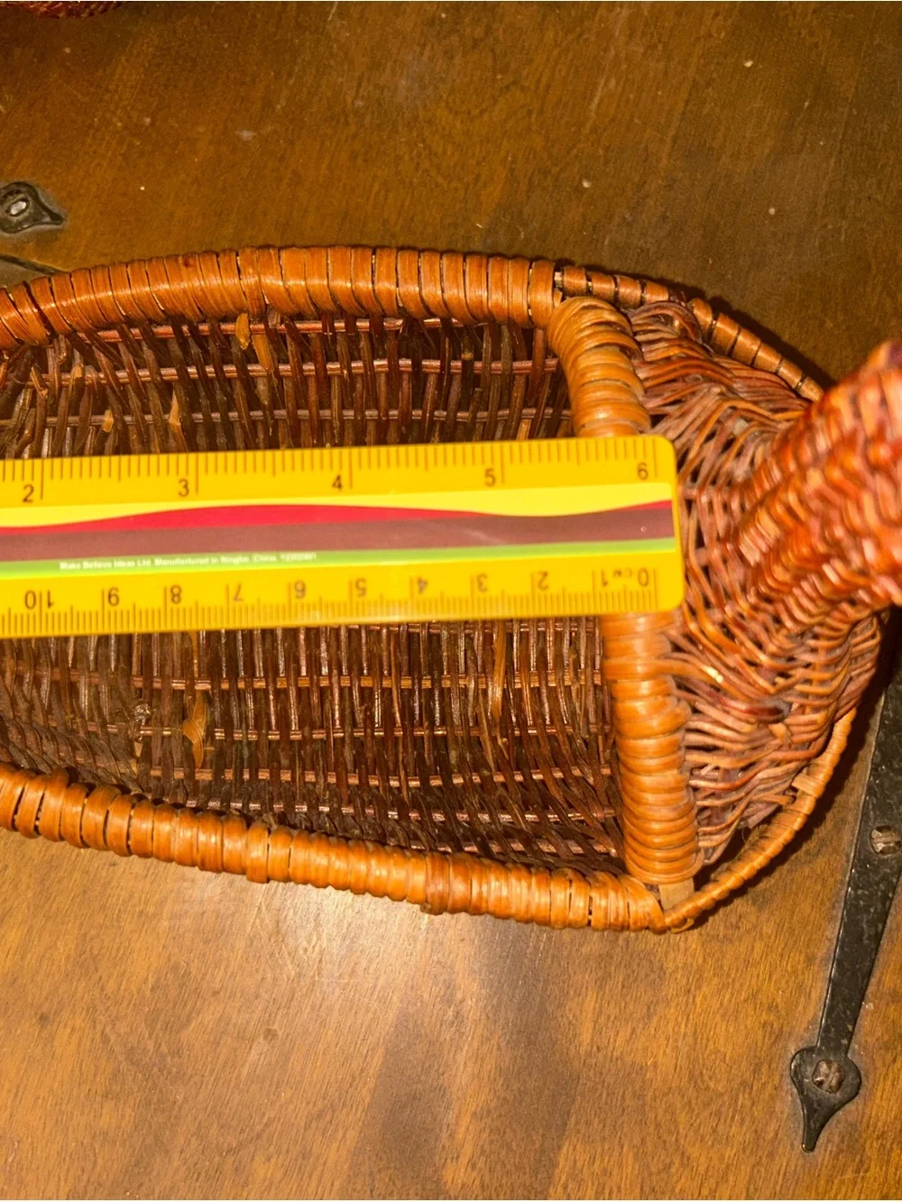 Handwoven Brown Wicker Duck Basket Set - Decorative Home Accent